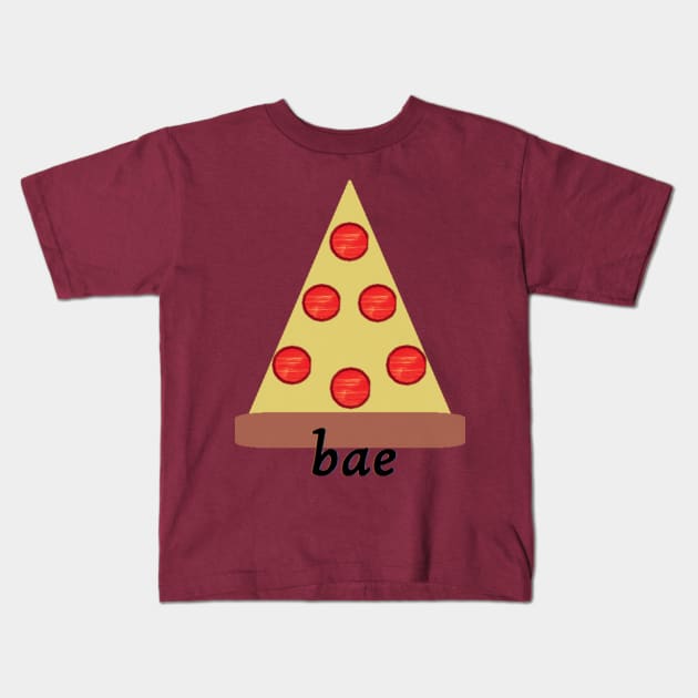 Pizza Bae Kids T-Shirt by summercarntspel